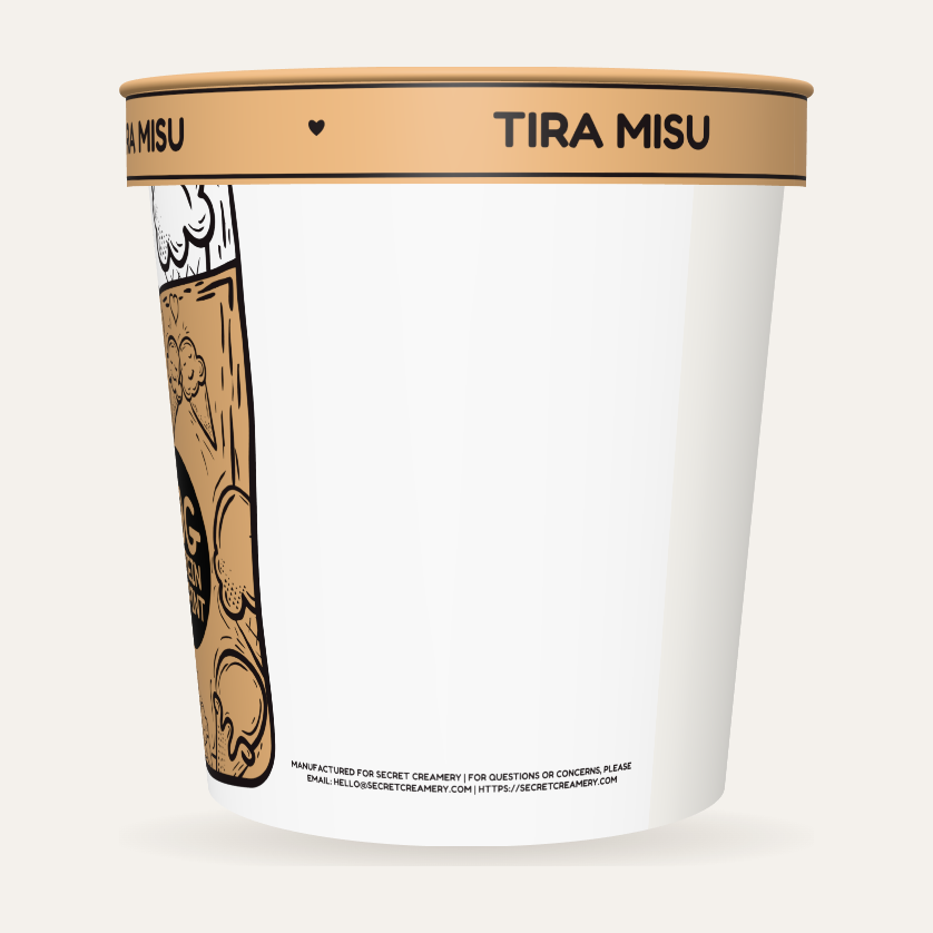 Secret Creamery Tiramisu — High Protein 16 oz pint — high protein ice cream (30g protein) — nutrition facts
