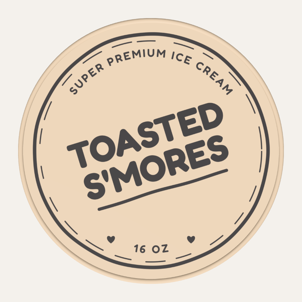 Secret Creamery Toasted S'mores 16 oz pint — super premium ice cream — top