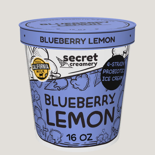 Secret Creamery Blueberry Lemon Probiotic pint — 360° view